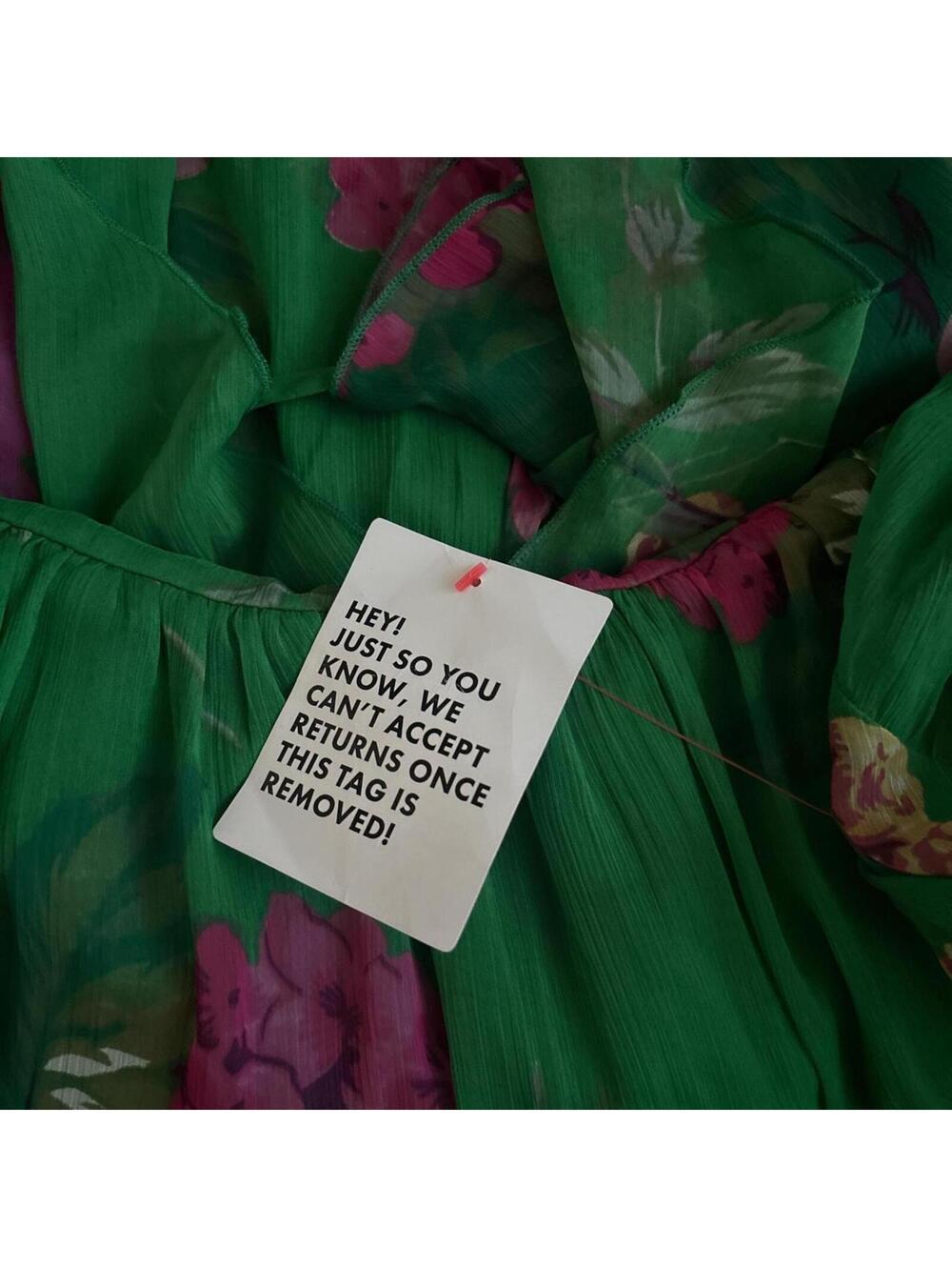 asos dreamy sheer green floral dress - Picture 8 of 8